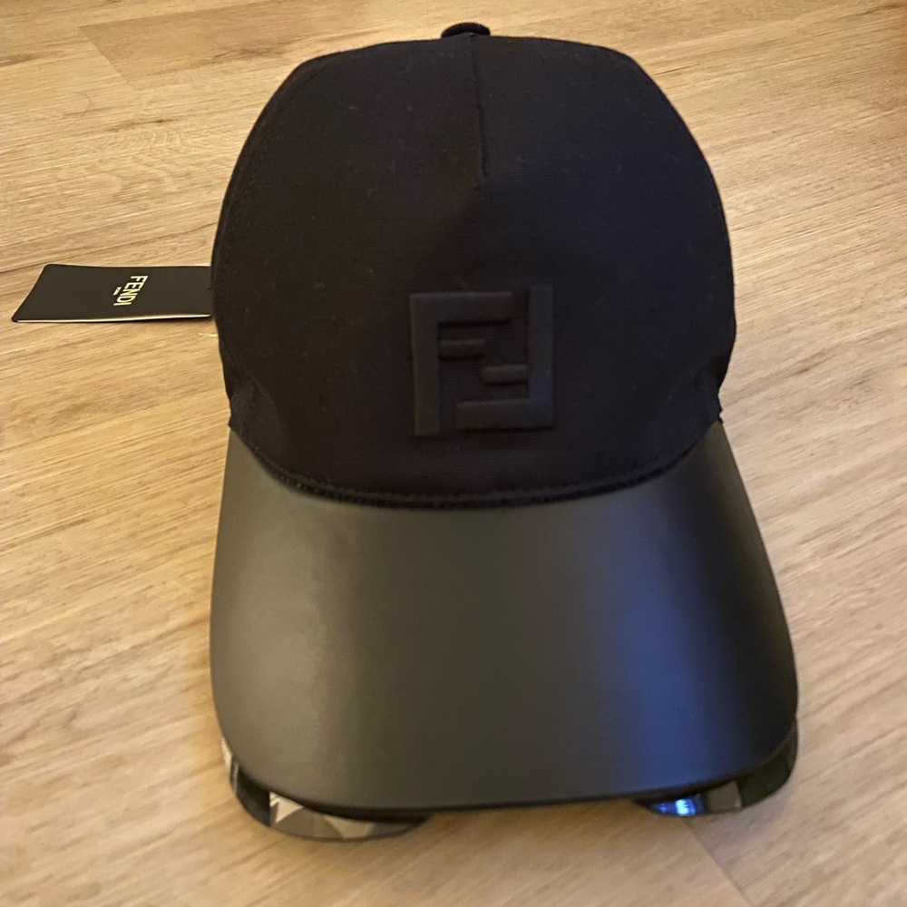 Fendi Men’s Eyecap Baseball Cap with Foldable Shield Sunglasses